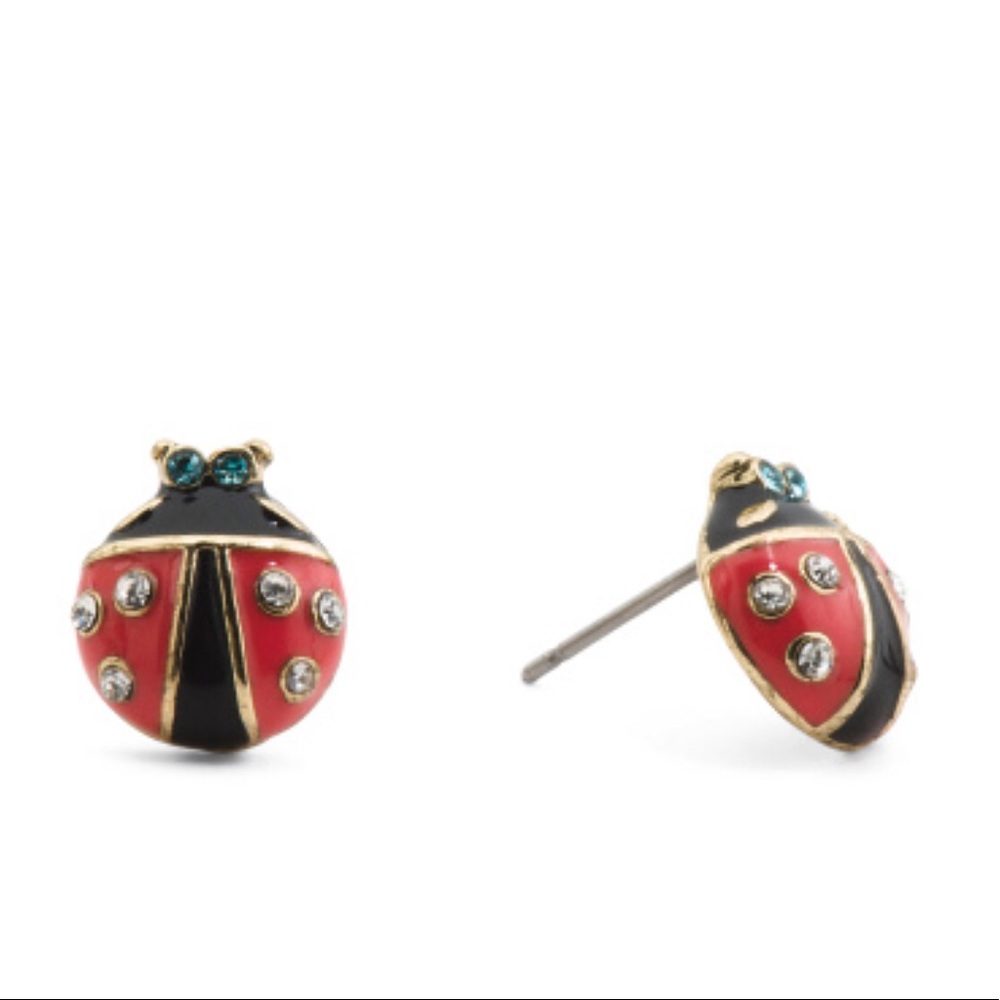 Betsey Johnson Ladybug Stud Earrings
